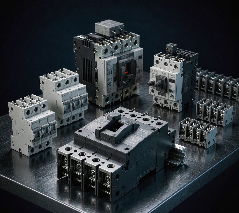 MCCB, MCB, contactor and overload relay
